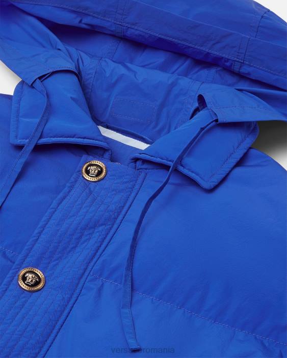 albastru jachetă puf bluson medusa Versace bărbați îmbrăcăminte 40L61253