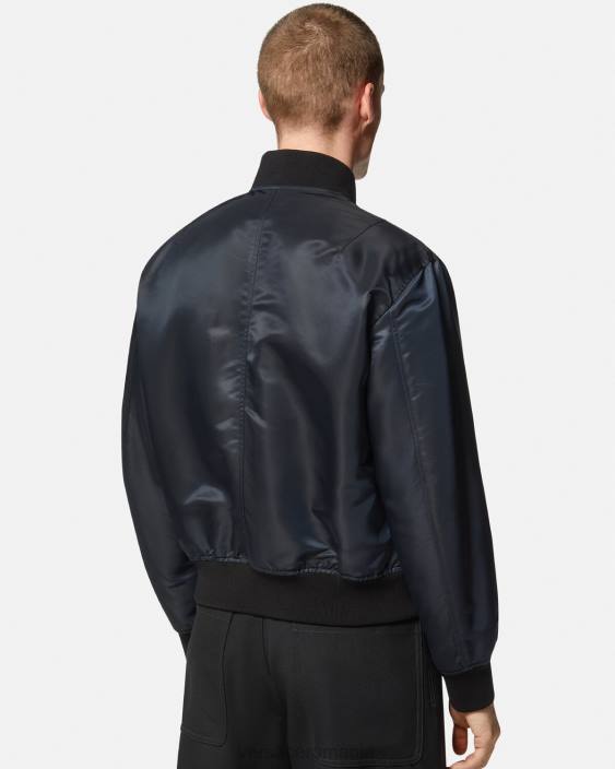 albastru si auriu jachetă bomber reversibilă barocco 660 Versace bărbați îmbrăcăminte 40L61240