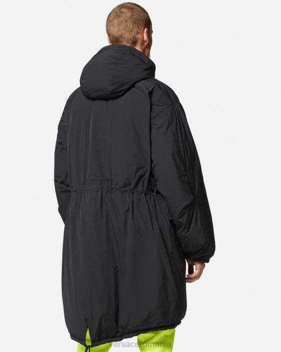 albastru si auriu parka puffer reversibilă barocco 660 Versace bărbați îmbrăcăminte 40L61239