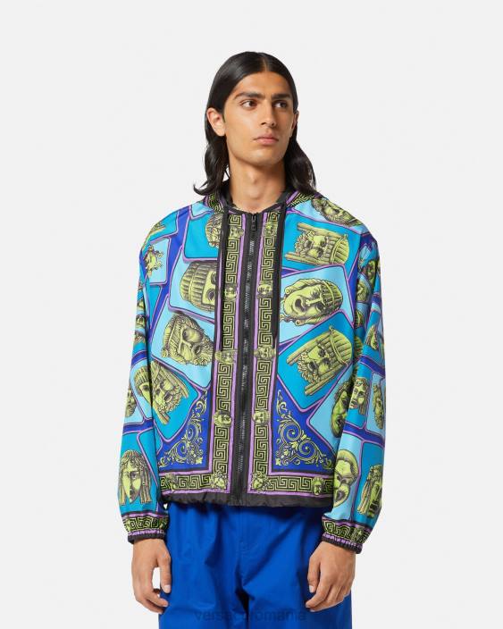 imprimare le maschere windbreaker jacket Versace bărbați îmbrăcăminte 40L61235