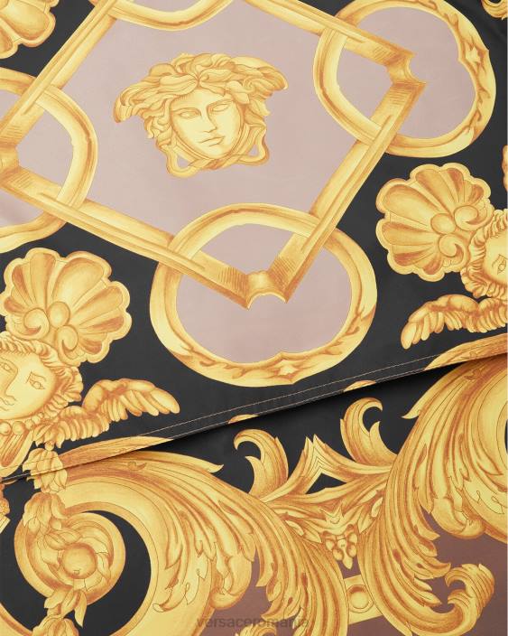 maro și auriu jachetă de vânt barocco 660 Versace bărbați îmbrăcăminte 40L61241