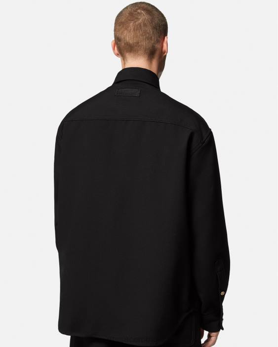 negru supracămașă medusa din lână virgină Versace bărbați îmbrăcăminte 40L61229