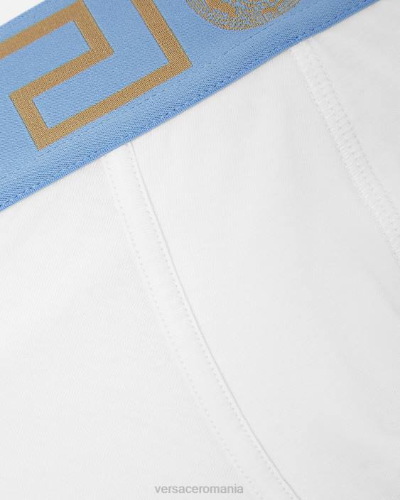 alb greca border trunchiuri lungi Versace bărbați lenjerie intimă și îmbrăcăminte de plajă 40L61746