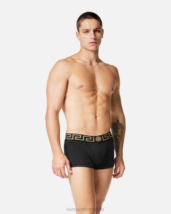 alb & negru & gri trunchi de bordura greca pachet 3 Versace bărbați lenjerie intimă și îmbrăcăminte de plajă 40L61751