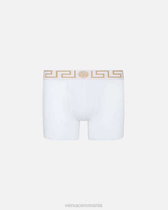 aur alb greca border trunchiuri lungi Versace bărbați lenjerie intimă și îmbrăcăminte de plajă 40L61767