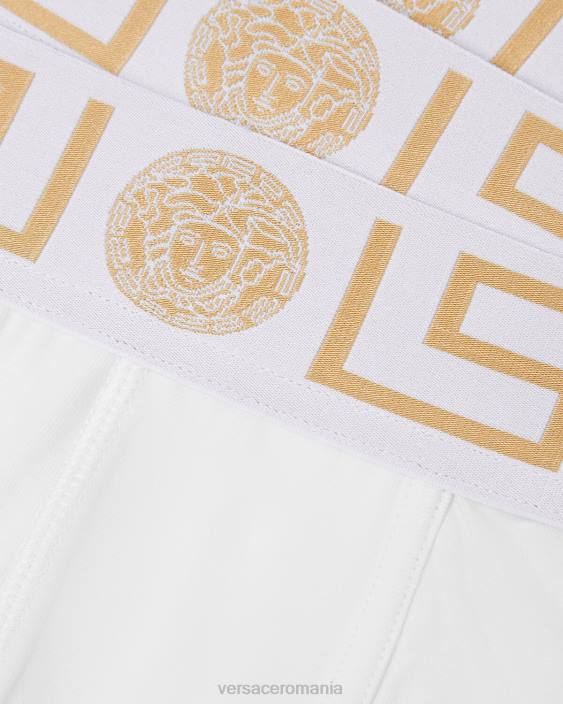 aur alb trunchi de bordura greca pachet 3 Versace bărbați lenjerie intimă și îmbrăcăminte de plajă 40L61749