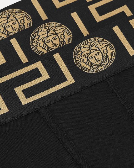 negru trunchi de bordura greca pachet 3 Versace bărbați lenjerie intimă și îmbrăcăminte de plajă 40L61750