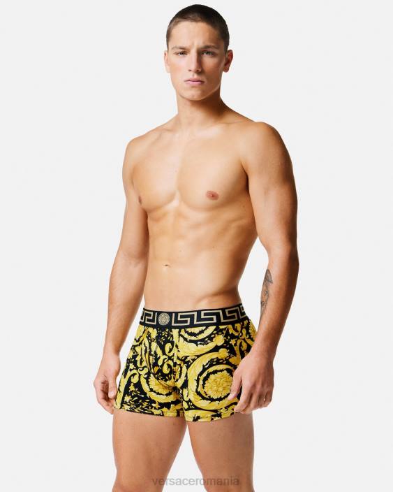 negru trunchiuri lungi barocco Versace bărbați lenjerie intimă și îmbrăcăminte de plajă 40L61748