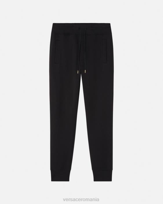 negru si auriu pantaloni de trening cu emblema v Versace bărbați îmbrăcăminte 40L62436