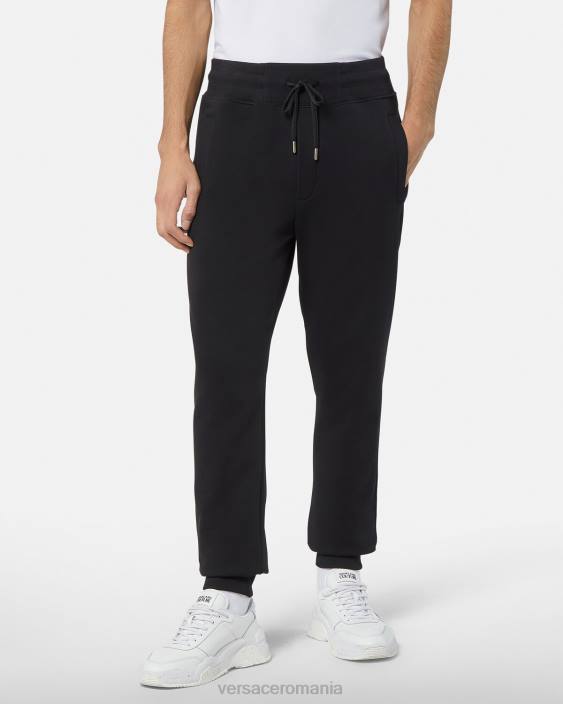negru si auriu pantaloni de trening cu logo Versace bărbați îmbrăcăminte 40L62437
