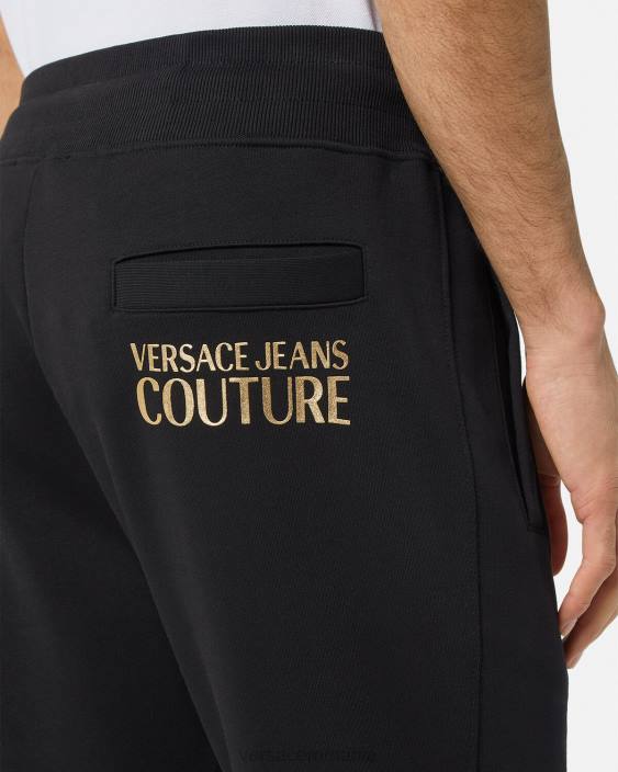 negru si auriu pantaloni de trening cu logo Versace bărbați îmbrăcăminte 40L62437