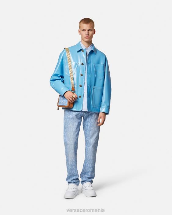 albastru blugi peste tot Versace bărbați îmbrăcăminte 40L61435