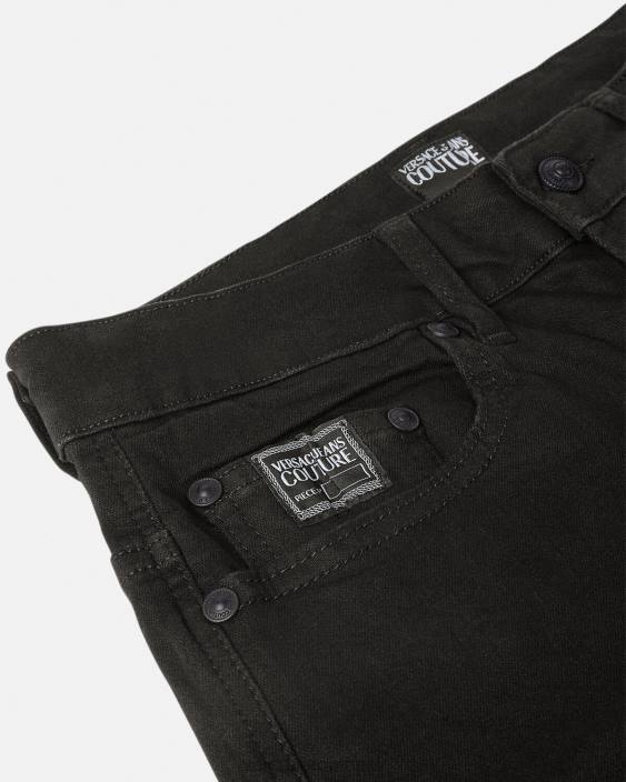 negru blugi cu logo Versace bărbați îmbrăcăminte 40L62439