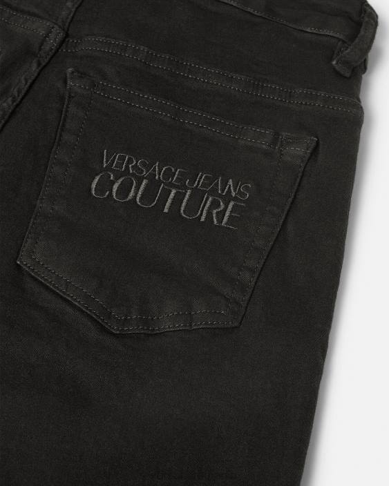 negru blugi cu logo Versace bărbați îmbrăcăminte 40L62439