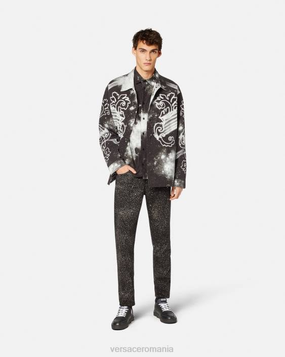 negru blugi interstelari jupiter Versace bărbați îmbrăcăminte 40L62384