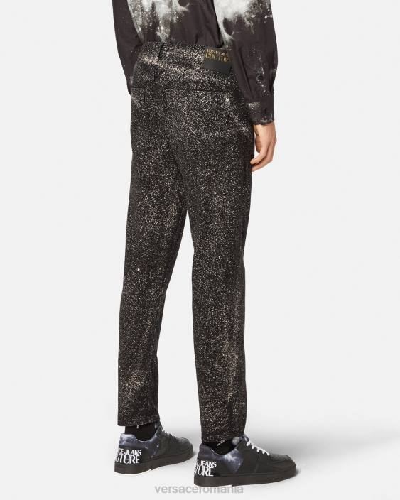 negru blugi interstelari jupiter Versace bărbați îmbrăcăminte 40L62384