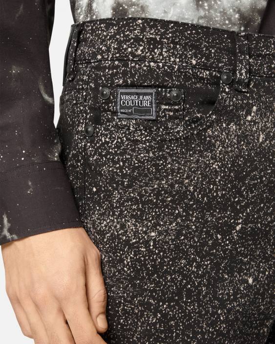 negru blugi interstelari jupiter Versace bărbați îmbrăcăminte 40L62384