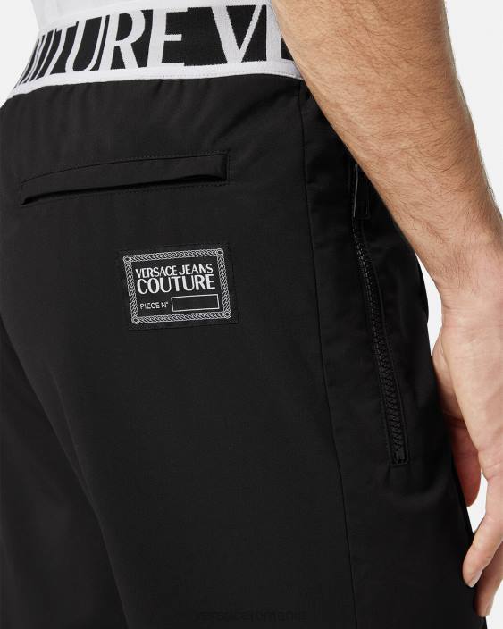 negru pantaloni cu logo Versace bărbați îmbrăcăminte 40L62438