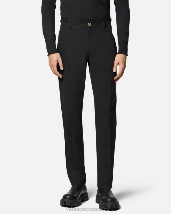 negru pantaloni mari medusa Versace bărbați îmbrăcăminte 40L61443