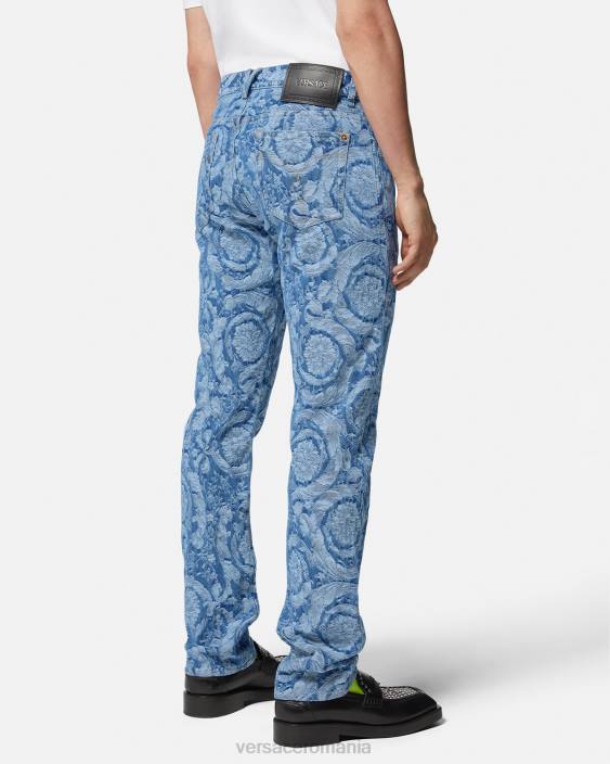 plan blugi cu silueta barocco Versace bărbați îmbrăcăminte 40L61448