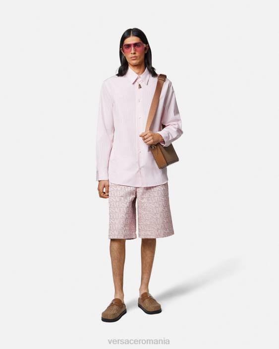 roz și imprimeu pantaloni scurți peste tot Versace bărbați îmbrăcăminte 40L61434