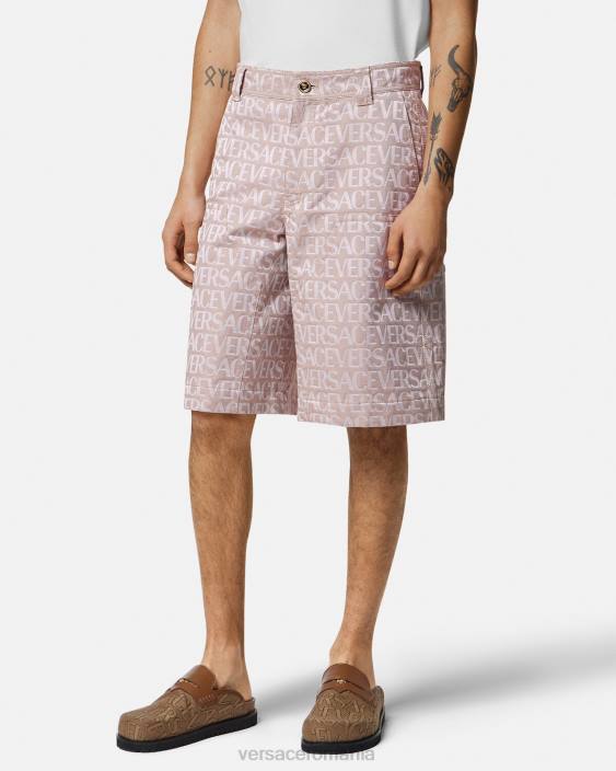roz și imprimeu pantaloni scurți peste tot Versace bărbați îmbrăcăminte 40L61434