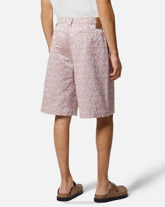 roz și imprimeu pantaloni scurți peste tot Versace bărbați îmbrăcăminte 40L61434