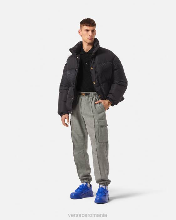 negru tricou polo la greca Versace bărbați îmbrăcăminte 40L61394