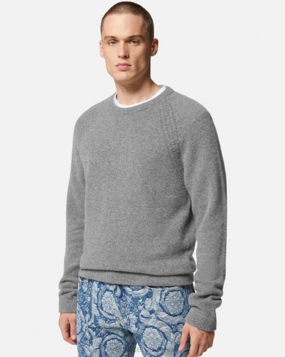gri pulover din cașmir greca Versace bărbați îmbrăcăminte 40L61333