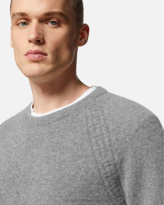 gri pulover din cașmir greca Versace bărbați îmbrăcăminte 40L61333