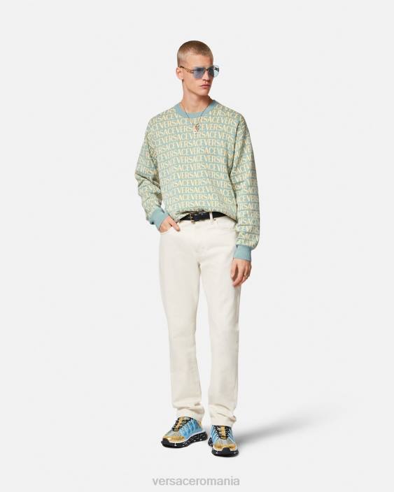 imprimare pulover din tricot peste tot Versace bărbați îmbrăcăminte 40L61325