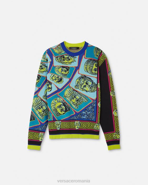 imprimare pulover jacquard le maschere Versace bărbați îmbrăcăminte 40L61335