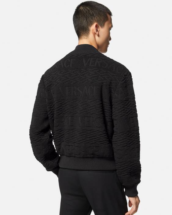 negru jachetă bomber reversibilă barocco 660 Versace bărbați îmbrăcăminte 40L61351