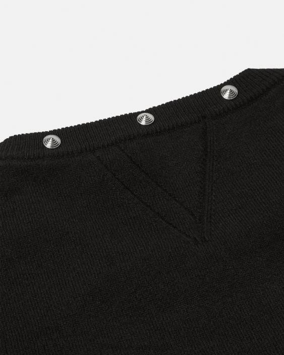 negru pulover cu împânzire spirală Versace bărbați îmbrăcăminte 40L61346