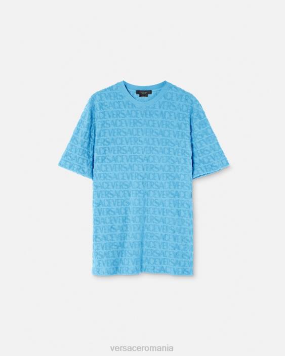 albastru deschis tricou cu prosop Versace bărbați îmbrăcăminte 40L61352