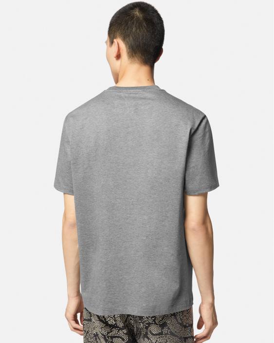 gri tricou cu logo al universității Versace bărbați îmbrăcăminte 40L61403