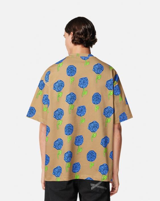 maro tricou cu trandafiri Versace bărbați îmbrăcăminte 40L62371