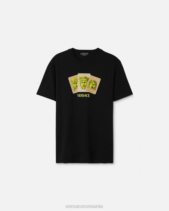 negru tricou le maschere Versace bărbați îmbrăcăminte 40L61382