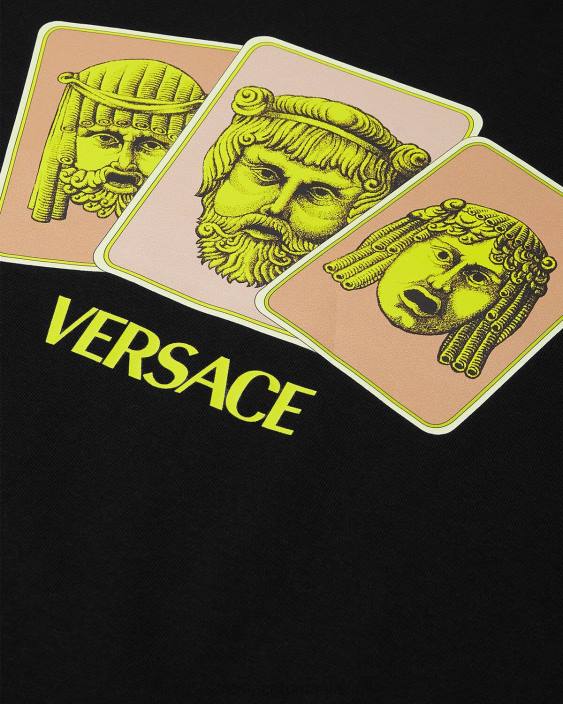 negru tricou le maschere Versace bărbați îmbrăcăminte 40L61382