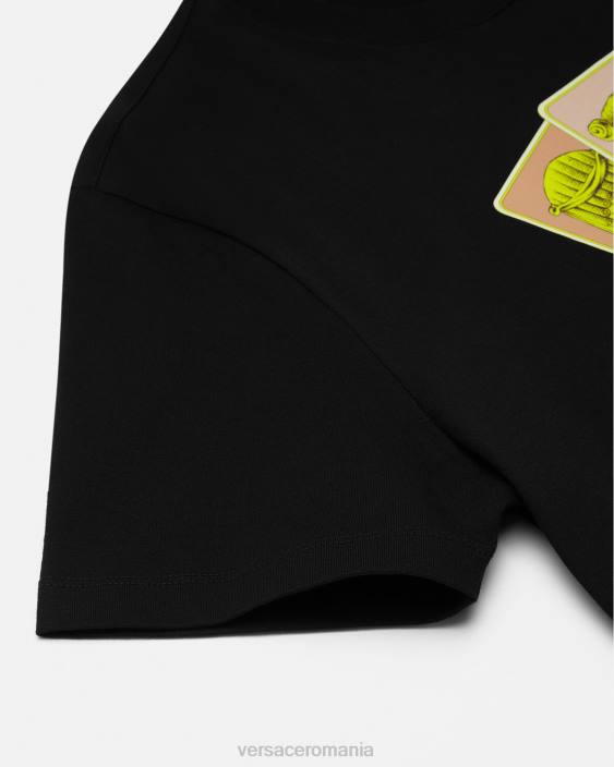 negru tricou le maschere Versace bărbați îmbrăcăminte 40L61382