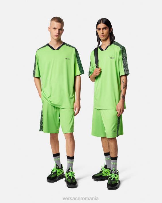 verde si negru tricou sala la greca Versace bărbați îmbrăcăminte 40L61462