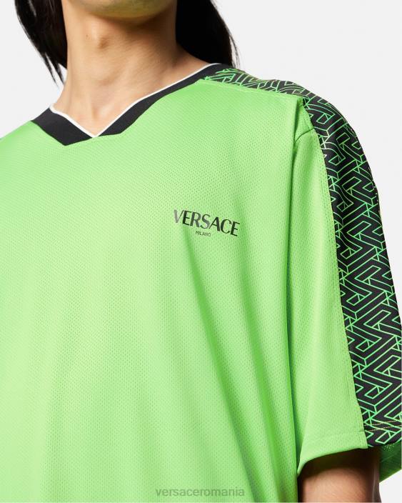 verde si negru tricou sala la greca Versace bărbați îmbrăcăminte 40L61462