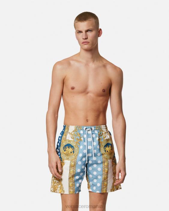 imprimare boardshorts baroc seashell Versace bărbați lenjerie intimă și îmbrăcăminte de plajă 40L61802