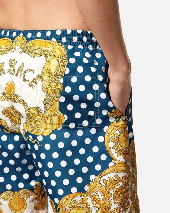 imprimare boardshorts baroc seashell Versace bărbați lenjerie intimă și îmbrăcăminte de plajă 40L61802