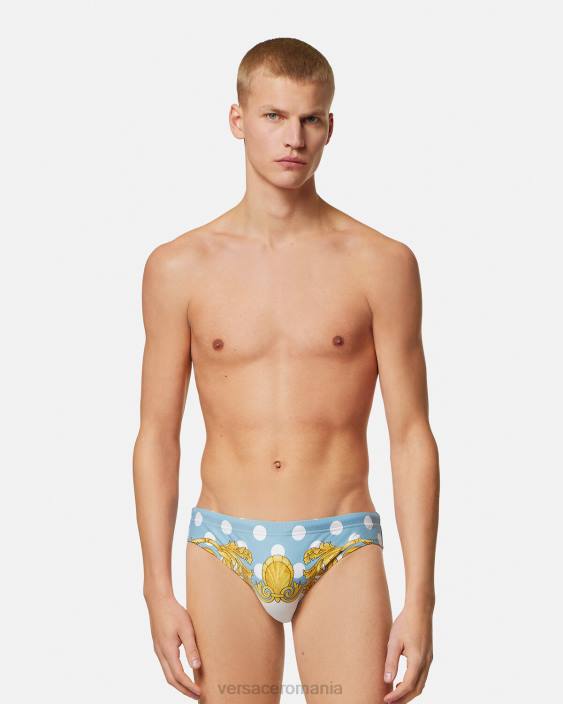 imprimare slip de înot baroc seashell Versace bărbați lenjerie intimă și îmbrăcăminte de plajă 40L61801