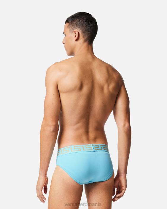 albastru slip de frontieră greca Versace bărbați lenjerie intimă și îmbrăcăminte de plajă 40L61791