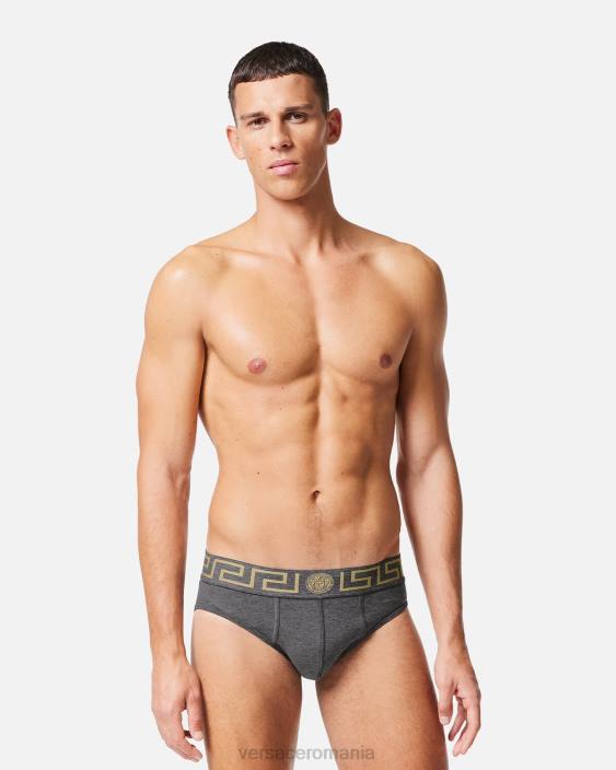 gri slip de frontieră greca Versace bărbați lenjerie intimă și îmbrăcăminte de plajă 40L61790
