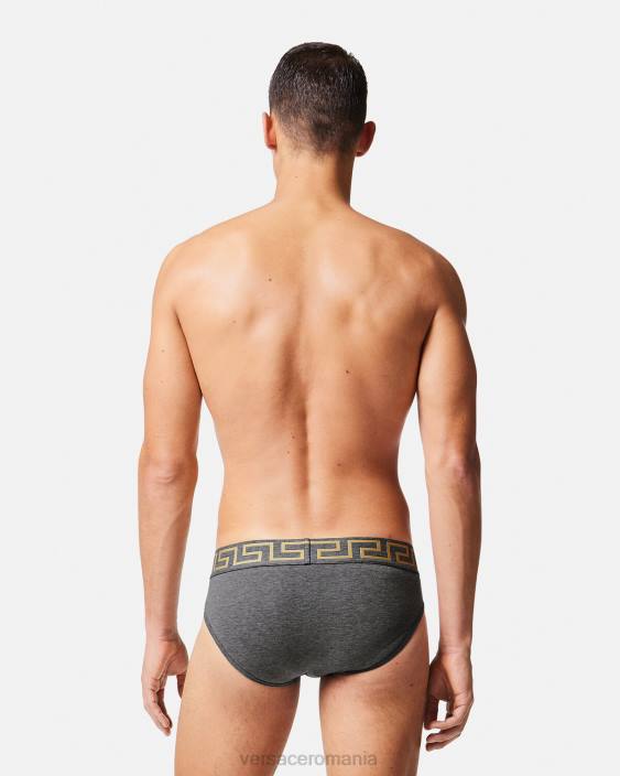gri slip de frontieră greca Versace bărbați lenjerie intimă și îmbrăcăminte de plajă 40L61790