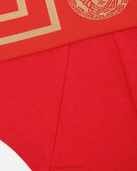 roșu greca border tanga Versace bărbați lenjerie intimă și îmbrăcăminte de plajă 40L61771