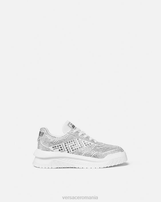 alb adidași cu cristal odissea Versace bărbați pantof 40L61534
